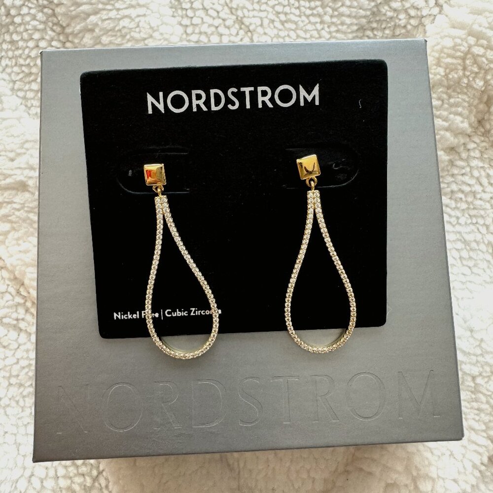 NEW Nordstrom Gold Loop Earrings.